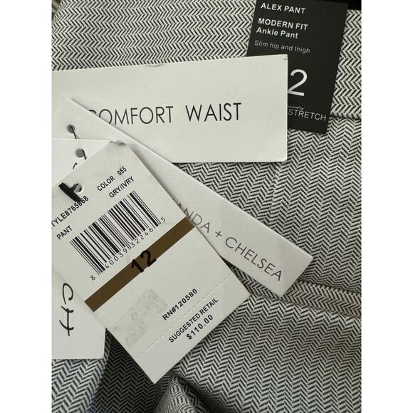 New ~ AMANDA + CHELSEA slacks sz 12 Modern, Crop , Stretch - Picture 6 of 7